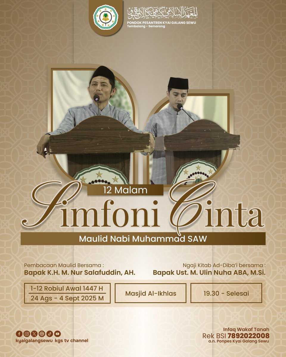 Mari kita lantunkan nada-nada kerinduan. Sebuah simfoni cinta yang menggema dari hati, dipersembahkan untuk Sang Kekasih Agung, Nabi Muhammad SAW.

Semoga getaran cinta ini sampai kepada beliau dan kita semua mendapatkan syafaatnya.