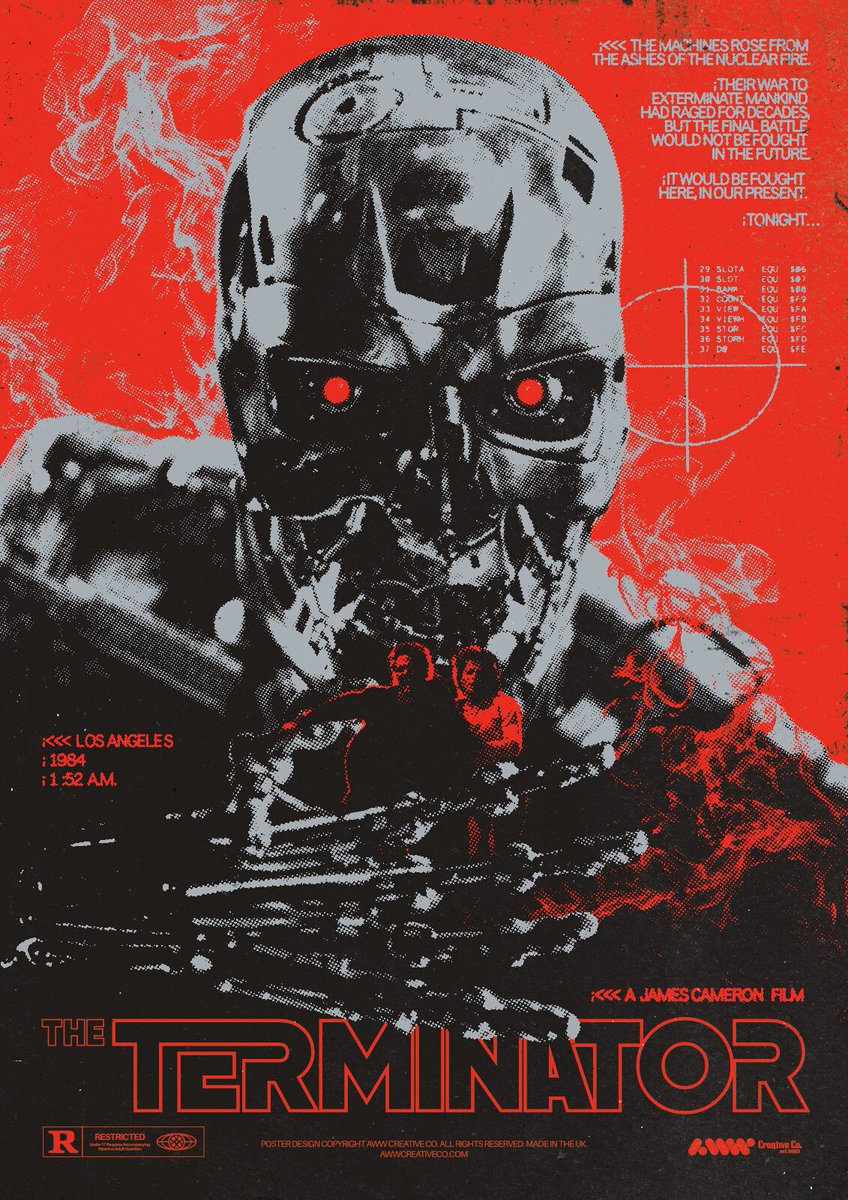 The Terminator (1984) 
Art by Ash Weaver-Williams.