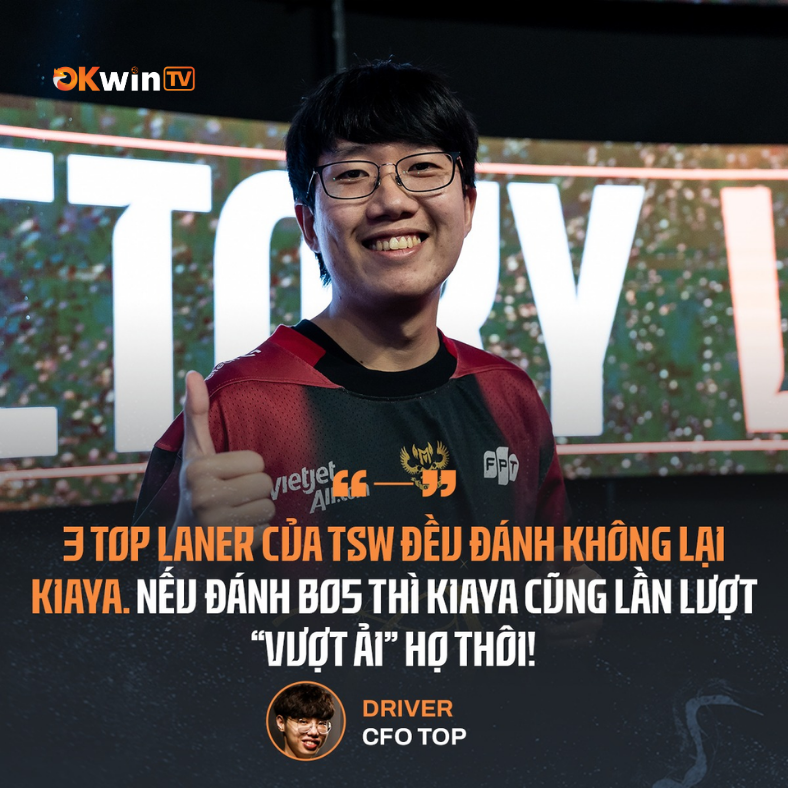 OKwinTV_Esport's tweet photo. ✨ Những lời khen có cánh của Anh Tài dành cho Chiến Thần! 🤜🤛
Liệu các Đường Trên của TSW có hạ được Kiaya trong trận Chủ Nhật này? 🫵
👉 Đón xem tối nay và follow OKwinTV Esport để nhận tin nhanh nhất! 🚀
#LCP #LoLEsports #TSW #GAM #Kiaya #OKwinTV #OKFun https://t.co/JdaXXAHXkr