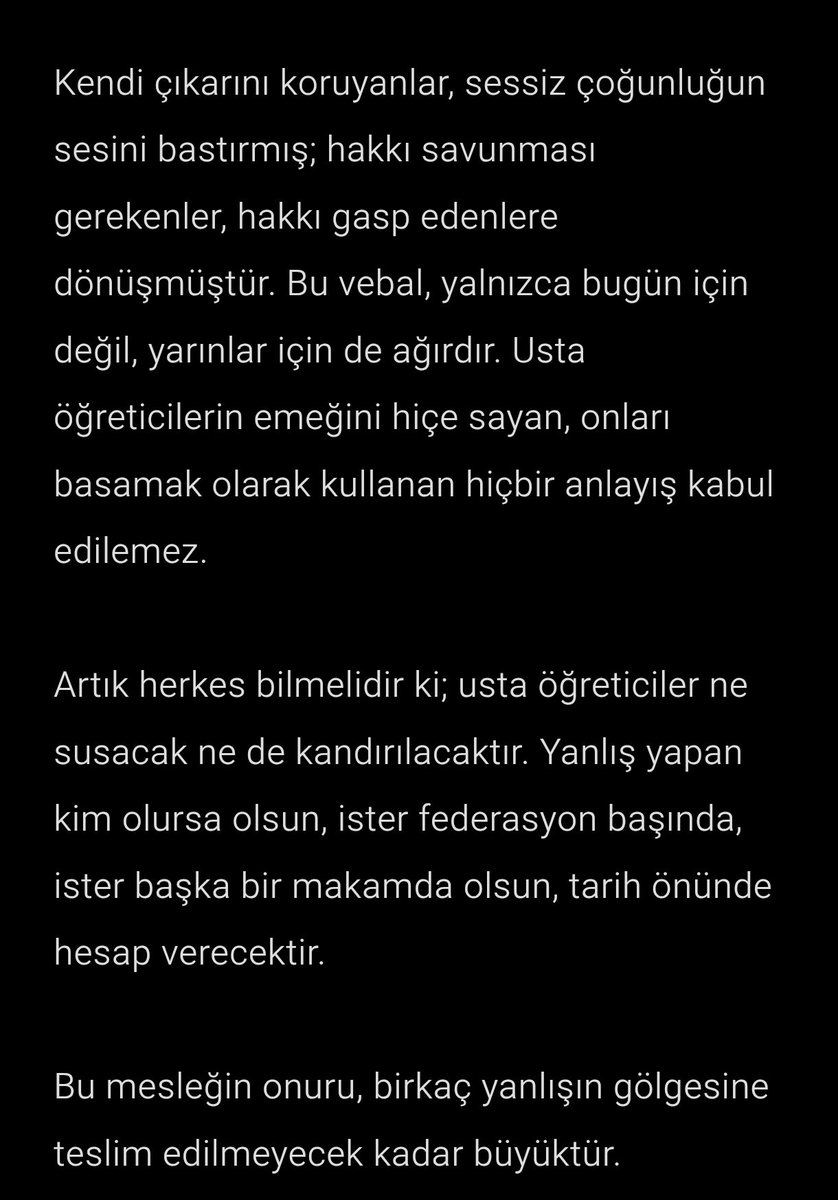 <a href="/Dilek_hoca35/">Dilek Bayindir</a> 
<a href="/meusfed/">Usta Öğretici</a>
<a href="/AdiyamanUsta/">Adiyaman Usta Öğreticiler Derneği</a> 
#fedarasyonistifa