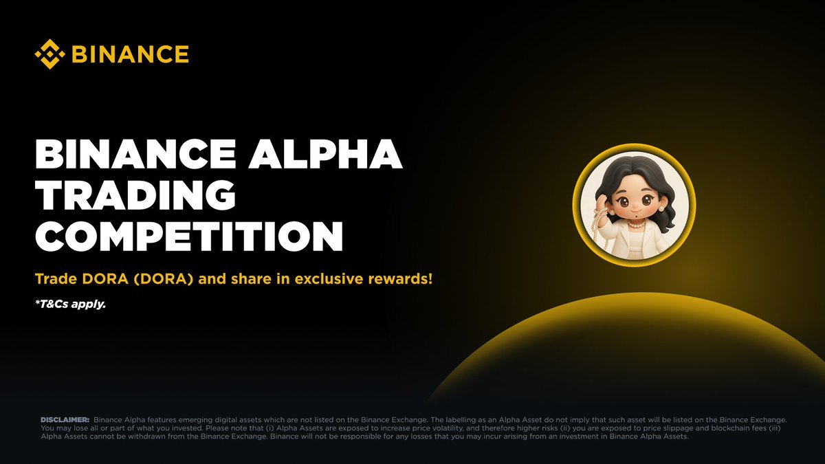 期待的第一步已经走出去了
#DORA 昨天正式上线 #BinanceAIpha
这是一个很好的开始 
期待 #DORA 上 #Binance 合约跟现货 
继续建设 一直长拿 共识万岁
感谢佰易一直的鼎力相助
买DORA 到 <a href="/baiyi_BYEX/">佰易BYEX🌋</a>