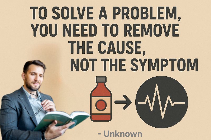 SanatThakkar's tweet image. TO SOLVE A PROBLEM YOU NEED TO REMOVE THE CAUSE, , NOT THE SYMPTOM.
#quote Unknown ✍️
#ThinkBIGSundayWithMarsha
#problem #symptom