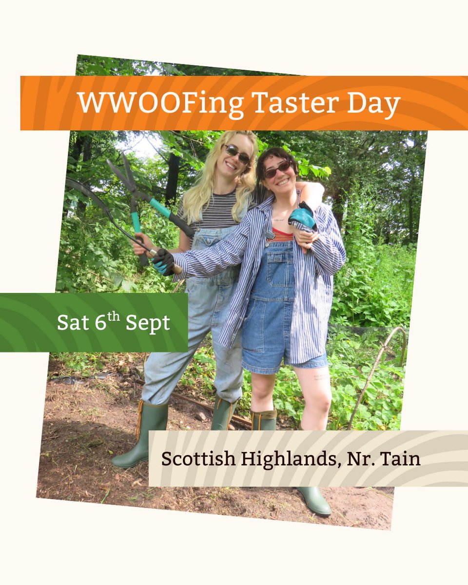 Our second Taster Day of the year is at an #organic woodland garden Nr. Tain, north of Inverness.
bit.ly/TasterDayScot
10:30am - 5:30pm
£15 includes lunch
If you'd like to join as a member afterwards we'll give you a 40% discount code.
#WWOOF