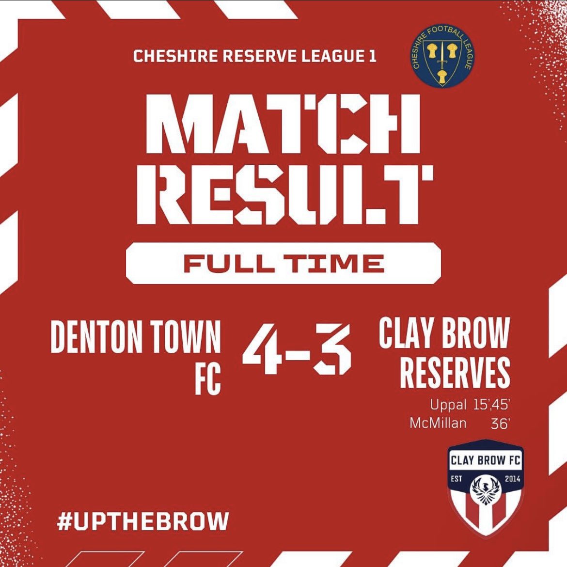 Clay Brow Saturday Reserves (@claybrowsatres) on Twitter photo Yesterdays trip to <a href="/dentontown_fc/">Denton Town FC</a> saw us create multiple chances in the first half, where we arguably should’ve had the game put to bed. But a sloppy second half meant the home side pulled off the comeback from 3-1 down!
MOTM:
Joe Howard 💪🏽⚽️ Yesterdays trip to <a href="/dentontown_fc/">Denton Town FC</a> saw us create multiple chances in the first half, where we arguably should’ve had the game put to bed. But a sloppy second half meant the home side pulled off the comeback from 3-1 down!
MOTM:
Joe Howard 💪🏽⚽️
