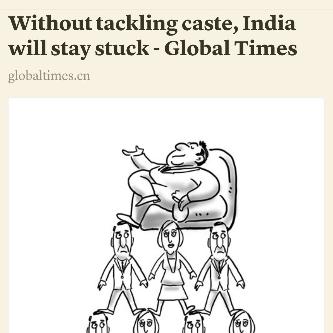 Meanwhile Chinese newspaper editorial urged Indian state to adopt more forceful affirmative action for development, not letting "upper castes..manipulate the political system to maintain their social status at the expense of the interests of lower castes"

globaltimes.cn/content/971559…