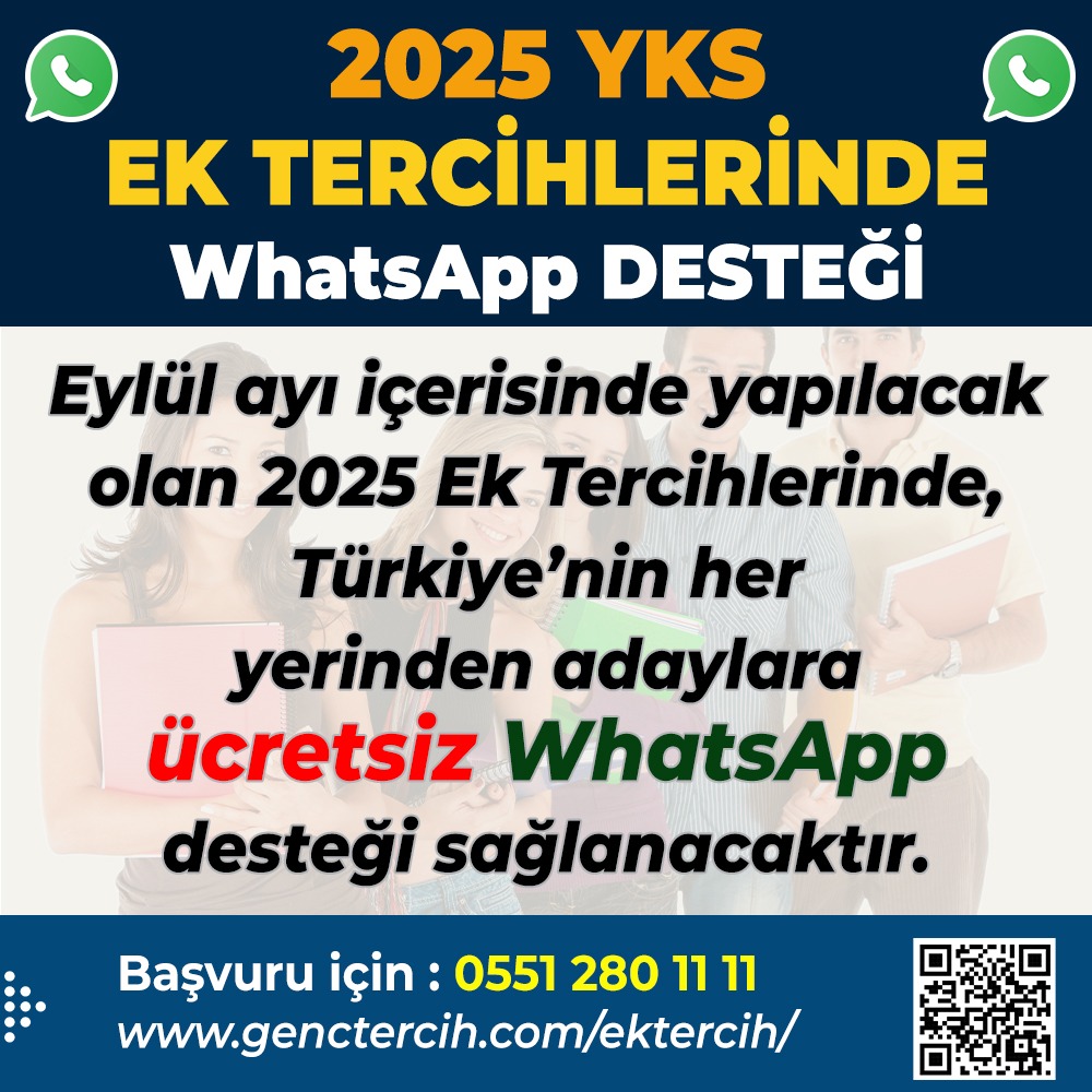 genctercih.com/ektercih/  Eylül ayı içerisinde yapılacak olan Ek Tercihte adaylara ücretsiz WP desteği vereceğiz. Linkten kayıt olmanız yeterlidir. #ykssonuç #yksektercih #ykstercih