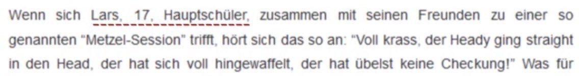 Die sogenannte Metzelsession