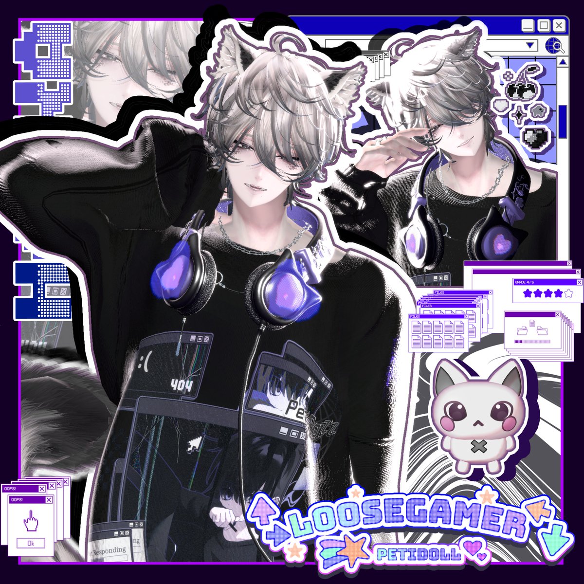 🎮🔥【対応アバター：HANKA】🔥🎮
＼LooseGamerシリーズ、男女ともに出撃完了！／
クールでエラーなゆるゲーマー感、全開⚡
どの角度も“映える”着こなしに📸
🖤￥1600 → ￥1300🖤
【8/23〜9/9】限定SALE中‼
🚹petidoll.booth.pm/items/6785925
🚺petidoll.booth.pm/items/6612858

#VRChat #BOOTH #PetiDoll