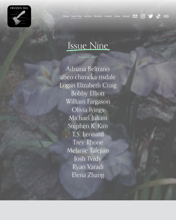 Duotrope (@duotrope) on Twitter photo Today's listing of the day is: Frozen Sea <a href="/frozenseapoetry/">Frozen Sea</a> duotrope.com/magazine/froze⦠#WritingCommunity Today's listing of the day is: Frozen Sea <a href="/frozenseapoetry/">Frozen Sea</a> duotrope.com/magazine/froze⦠#WritingCommunity