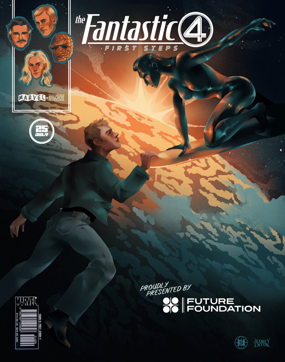 Gorgeous poster for The Fantastic Four by <a href="/AudreyEstok/">Audrey Estok ✨ Freelance Illustrator</a> 

#FantasticFour #PostersoftheWeek