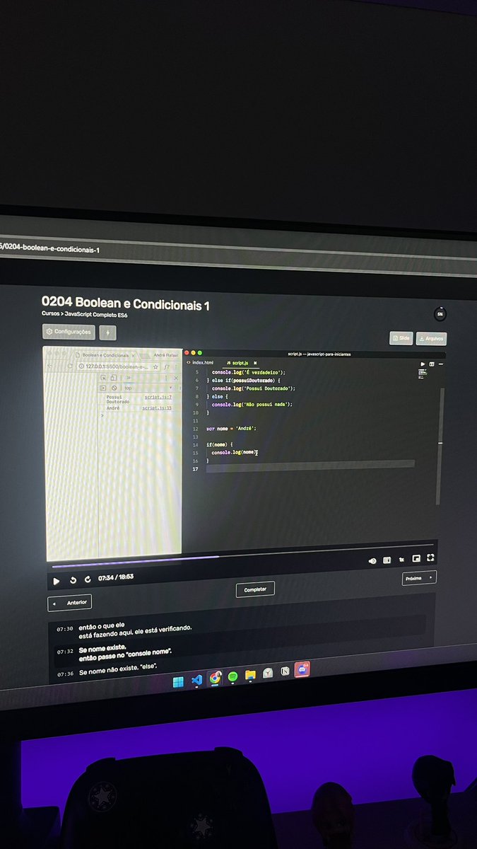 haruziinho's tweet image. #DaysOfCode 02/100
Domingo de estudos em JavaScript
Hoje vai ser estudo de Boolean, condicionais e funções.
