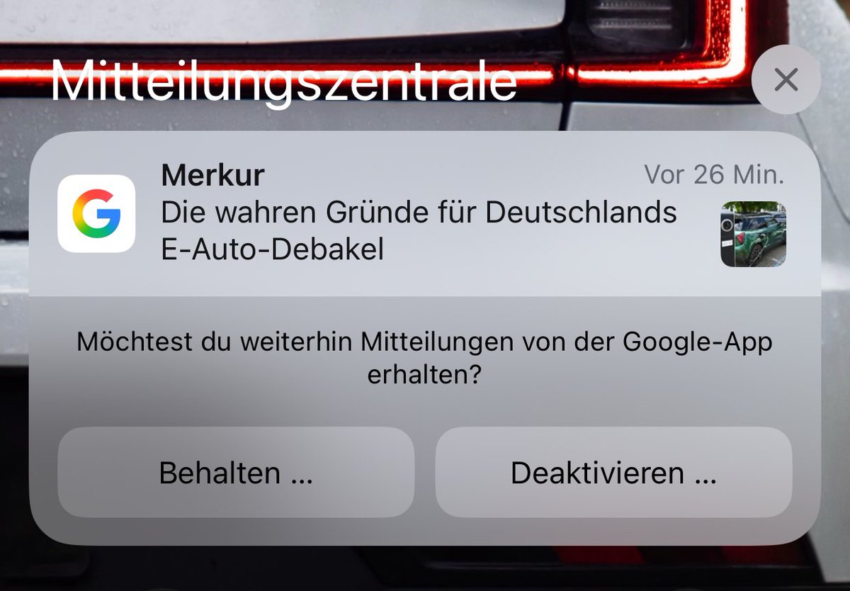 Wenn dein Handy dich passiv-aggressiv daran erinnert, dass die Antriebswende in Deutschland mal wieder in der Warteschleife hängt🙃