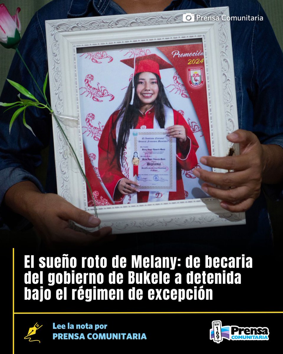 El sueño de una estudiante salvadoreña se ha visto truncado al ser encarcelada por el gobierno de Bukele

Melany Chavarría quería convertirse en una profesional de la salud. En los últimos tres años se había esforzado para ello, alternando sus estudios con el trabajo. Hoy, lucha