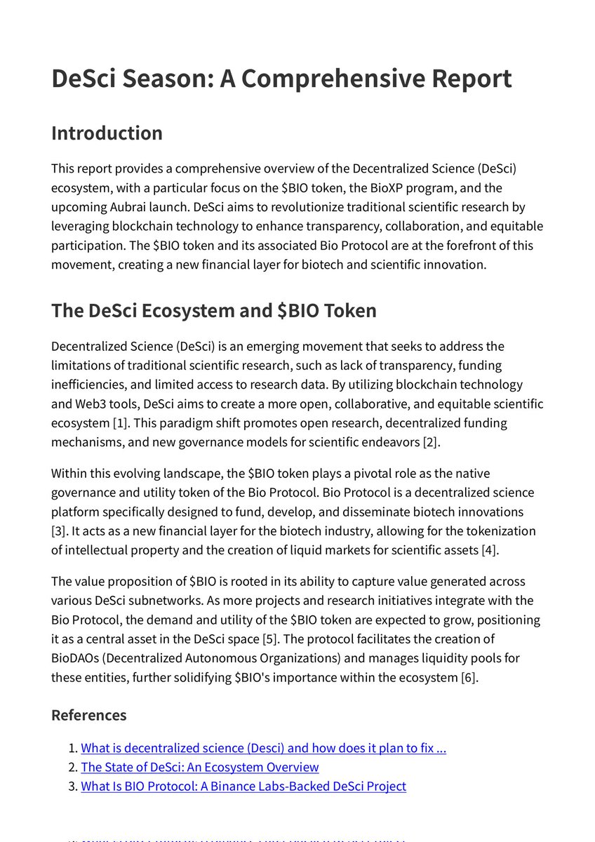 Unfav_asik's tweet photo. DeSci Season: Unlocking the Future of Decentralized Science – A Comprehensive Report 🚀🔬 #DeSci #Innovation #BlockchainScience https://t.co/g7jDciXpy7