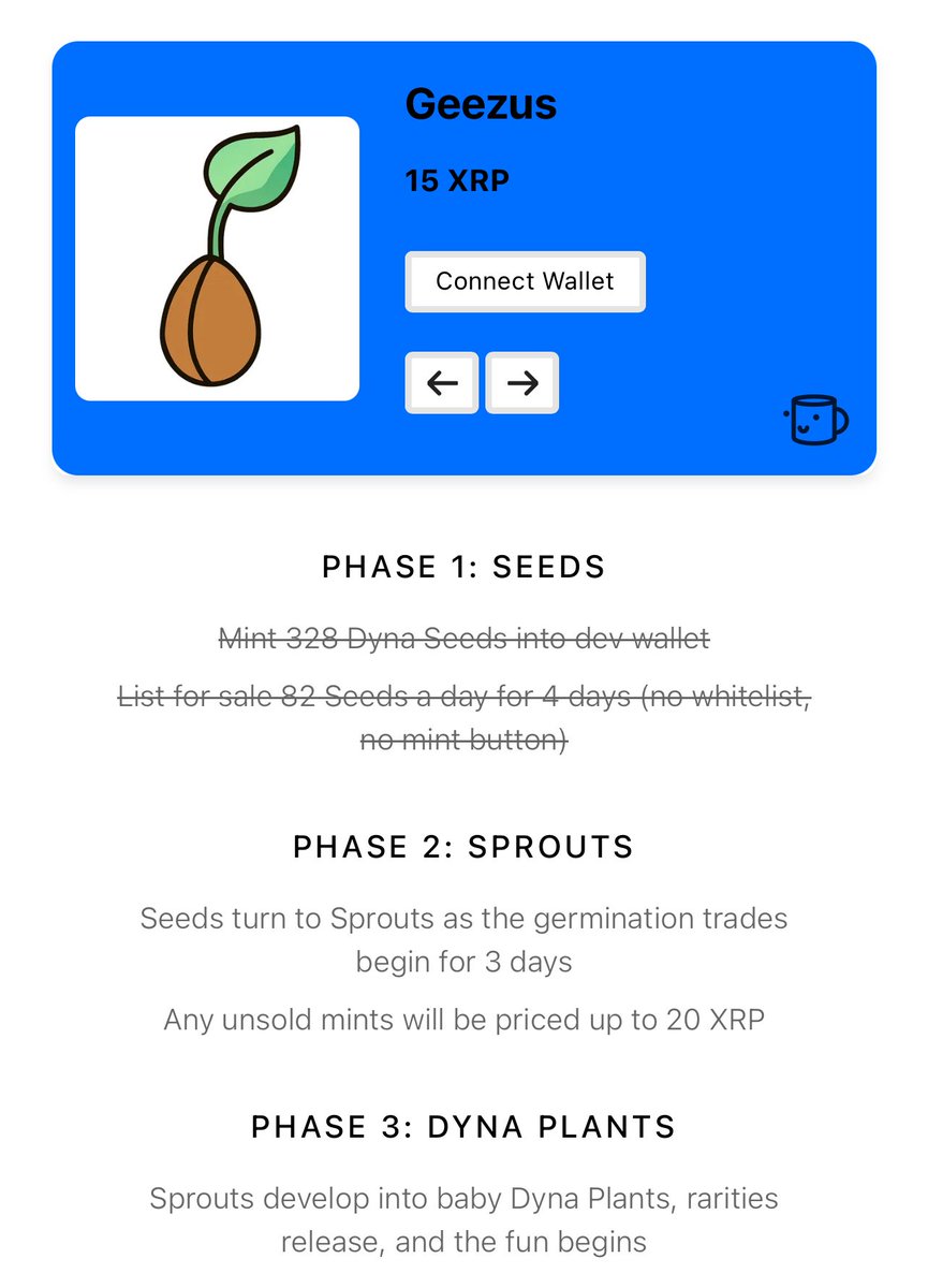 Dyna Plants (@dynaplantsxrpl) on Twitter photo website updated. now you can buy the first dynamic nfts on XRP through <a href="/xrpcafe/">xrp.cafe ā</a> widget on our website <3
dynaplants.com website updated. now you can buy the first dynamic nfts on XRP through <a href="/xrpcafe/">xrp.cafe ā</a> widget on our website <3
dynaplants.com