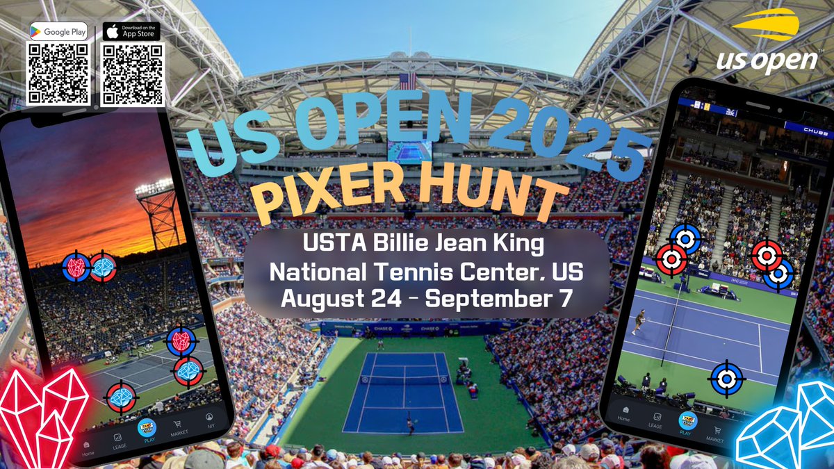 🎾 Hunt PXT at the US Open 2025! 🇺🇸🔥
Grand Slam tennis meets Web3 rewards — and it’s your turn to play!
Join the PIXER HUNT during the most iconic hardcourt tournament of the year and turn your matchday insights into real token prizes. 💰🎯

📍 Location: USTA Billie Jean King