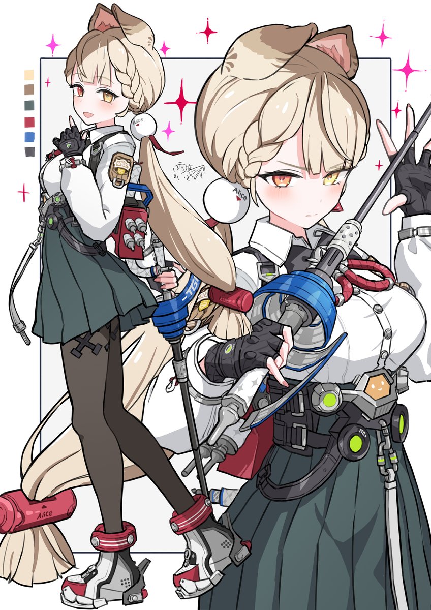 華麗なるシンメトリーでおなじみ
アリス・タイムフィールドさん描きました！
かわいすぎ～！！
 #ゼンゼロ