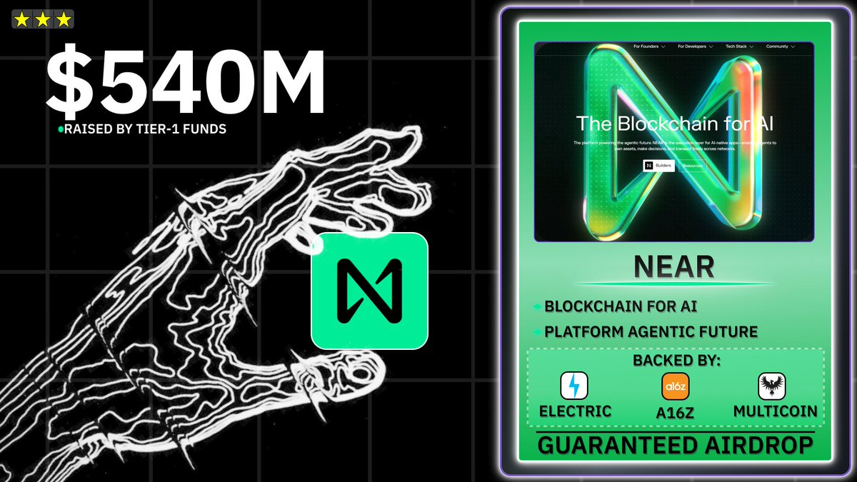 [$540M] Near just launched it - early user will earn

Cost: $0 
Time: 2–5 mins to set up
Rewards: Guaranteed Airdrop

Only 0.3% of users have used it so far.
Be "early" before the wave hits 🧵👇
