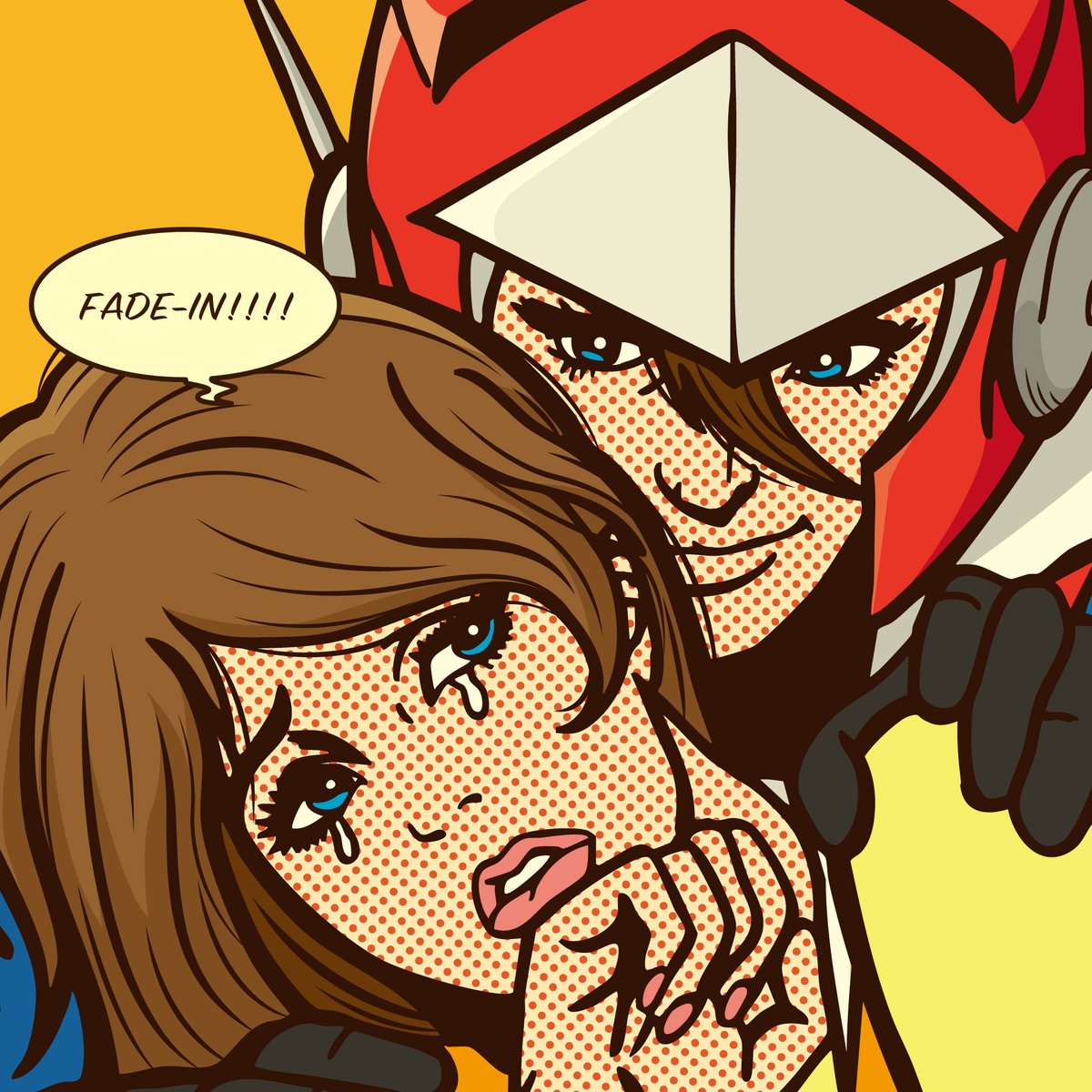 mas_store's tweet photo. FADE IN!!!!
#勇者ライディーン #REIDEEN 
#ひびき洸 #桜野マリ 
#popart #geekart #lowbrowart https://t.co/f7qY6T1cq5