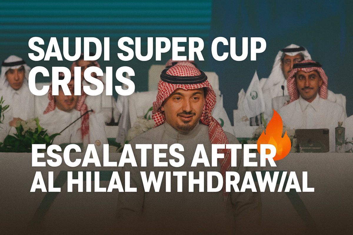 📢 بعد أزمة السوبر السعودي وتصاعد الجدل حول قرارات اتحاد الكرة.. هل تتوقع أن تكون الاستقالة قريبة؟ 👀🔥

#السوبر_السعودي #النصر #الأهلي #الهلال #اتحاد_الكرة #SaudiSuperCup #SaudiFootball