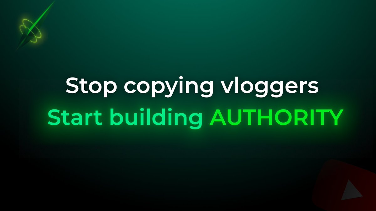 Biggest mistake personal brands make on YouTube:

→ Copying what works for vloggers.

You’re not building entertainment.

You’re building authority &amp; trust.

Your content needs structure, not randomness.