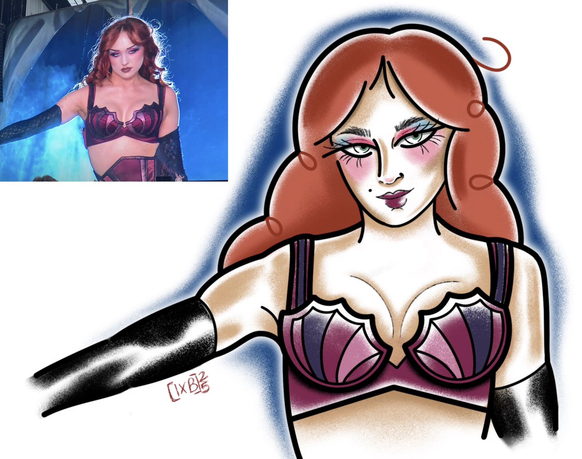 i couldn't help but draw this look../