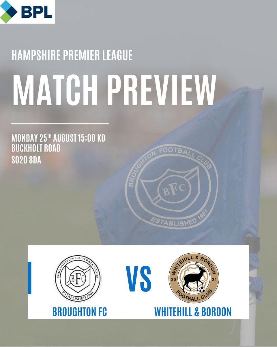 Broughton Fc (@broughtonfc1901) on Twitter photo π <a href="/BordonFc/">Whitehill & Bordon FC</a>
π Buckholt Road, SO20 8DA
π Mon 25th Aug
β° 3pm KO
π <a href="/HantsLeague/">uhlsport Hampshire Premier League</a> π <a href="/BordonFc/">Whitehill & Bordon FC</a>
π Buckholt Road, SO20 8DA
π Mon 25th Aug
β° 3pm KO
π <a href="/HantsLeague/">uhlsport Hampshire Premier League</a>
