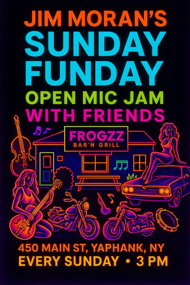 Back from Europe and ready to JAM!
🎸🎤 Huge thanks to Gary Sellers for keeping Sunday Funday rolling while I was out.
Catch me this Sunday @ 3PM at Frogzz Bar’n Grill in Yaphank — bring your gear, let’s make some noise!
#SundayFunday #OpenMic #LiveMusicLI