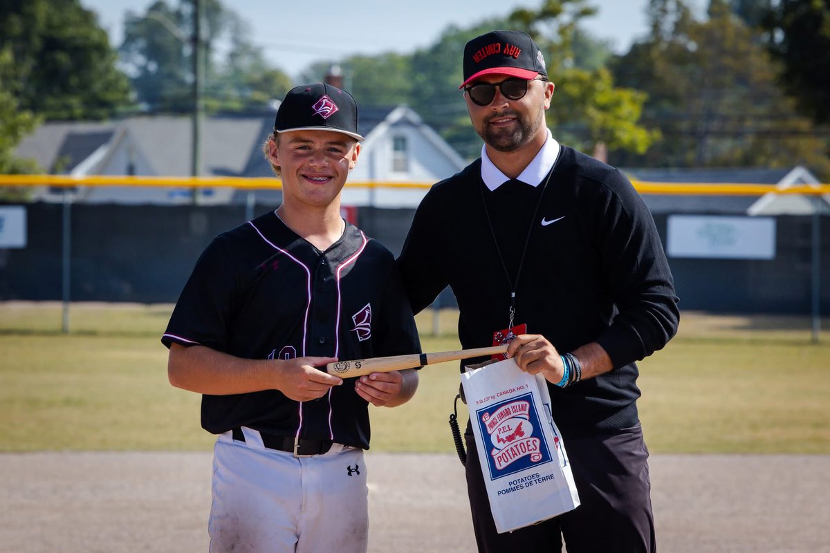 GAME 22: Atlantic Baseball Academy &amp; Source for Sports Summerside Player of the Game 🏆

The Player of the Game was presented by Tanner Doiron, Host Committee Chairman.

Nova Scotia: Parker Mackenzie
New Brunswick: Caleb Landry

#Summerside | <a href="/summersidePEI/">City of Summerside</a>