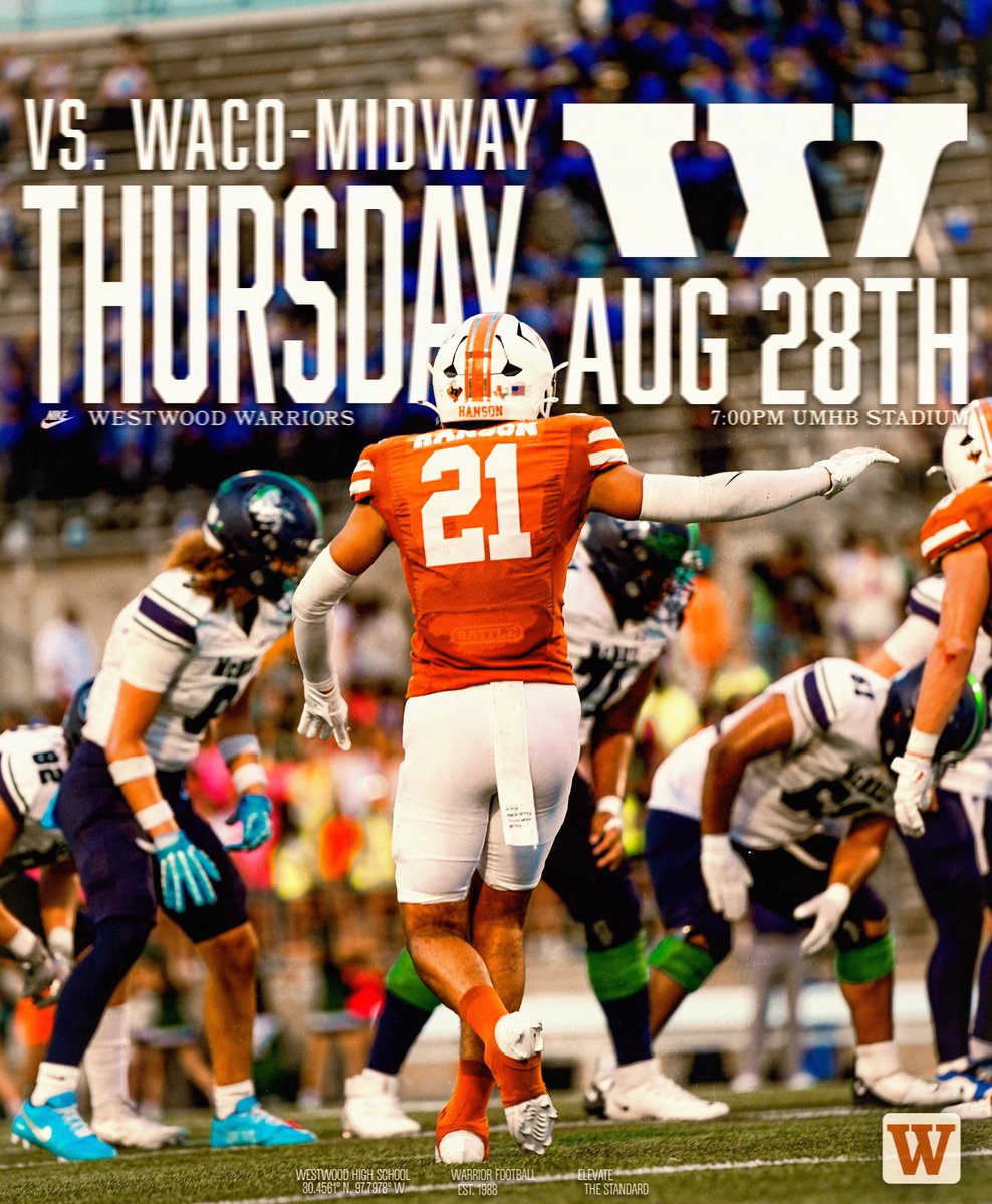 Westwood Warriors - #WeAreWarriors (@wwhswarrior) on Twitter photo Warriors at Crusader stadium this Thursday ποΈ
#ElevateTheStandard | #RecruitWestwood
<a href="/CoachWard2/">Derek Ward, MCAA</a> Warriors at Crusader stadium this Thursday ποΈ
#ElevateTheStandard | #RecruitWestwood
<a href="/CoachWard2/">Derek Ward, MCAA</a>