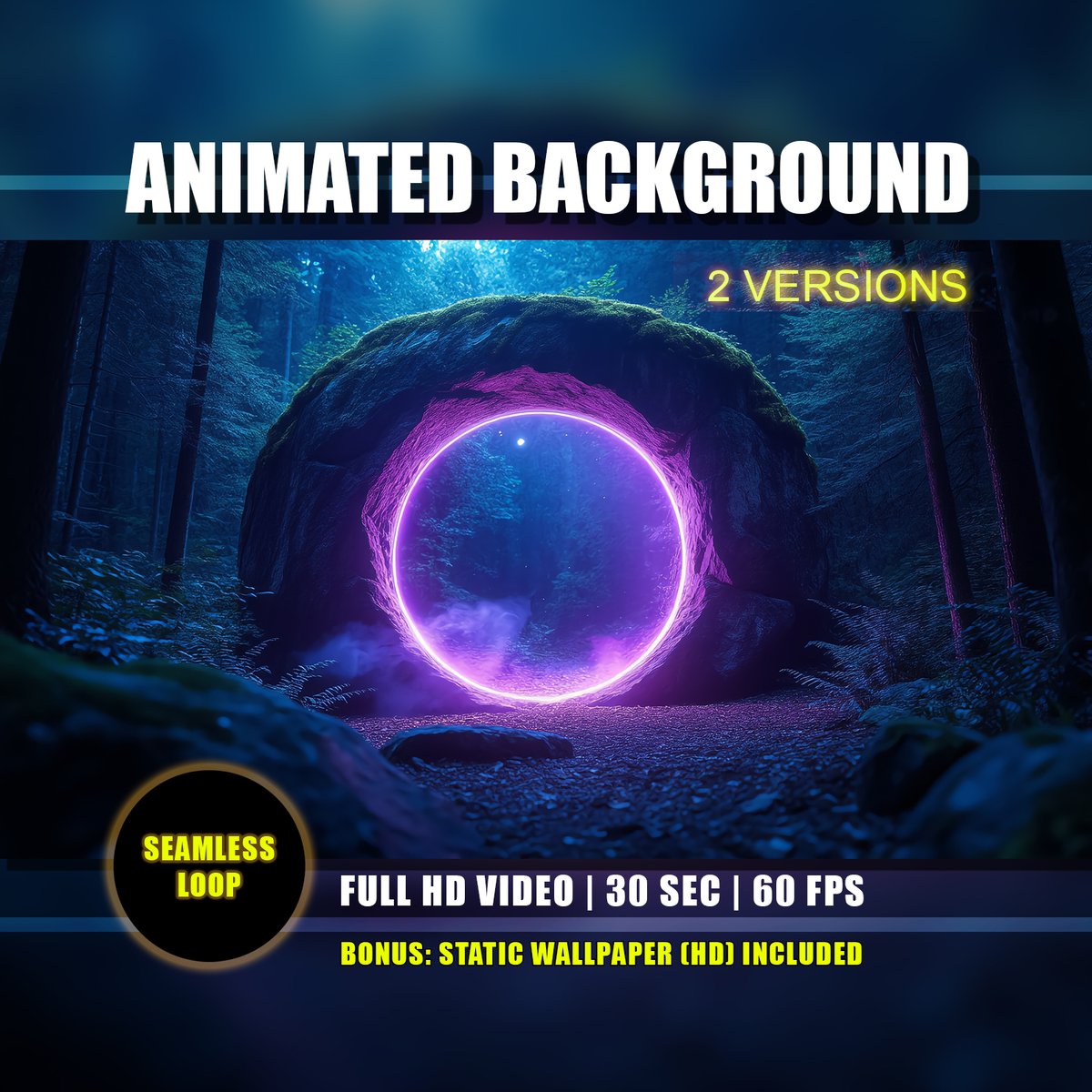 EternalStudioCo's tweet photo. โจ An #otherworldly #SciFi #Fantasy #animatedbackground! A #neonpurple #portal glows in an enchanting forest.
https://t.co/qzpoWjl4TD
#twitchoverlay #youtubebackground #streamerasset #loopingbackground #streamer #contentcreator #scifiart #scifivibes https://t.co/vGcyPjetC7