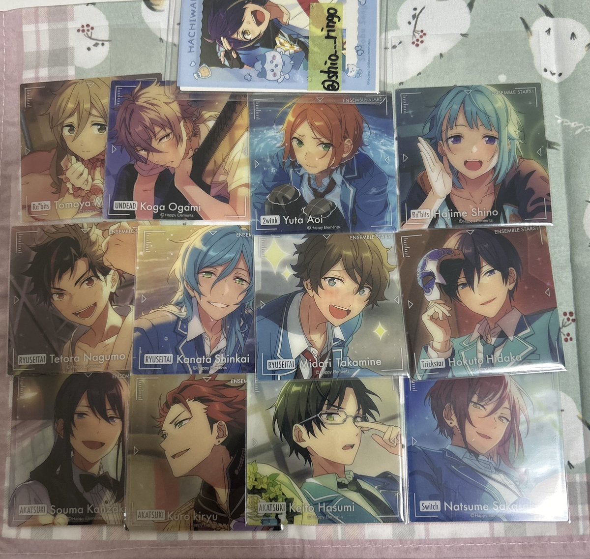 【交換】あんスタ 10周年 ポップアップ スクエアクリアカード

譲→友也 晃牙 ゆうた 創 鉄虎 奏汰 北斗 颯馬 紅郎 敬人 夏目

求→忍 (友人分)零 凛月 司 日和 ジュン 茨

郵送1枚〜◎
大阪手渡しお日にち限られるので要相談。