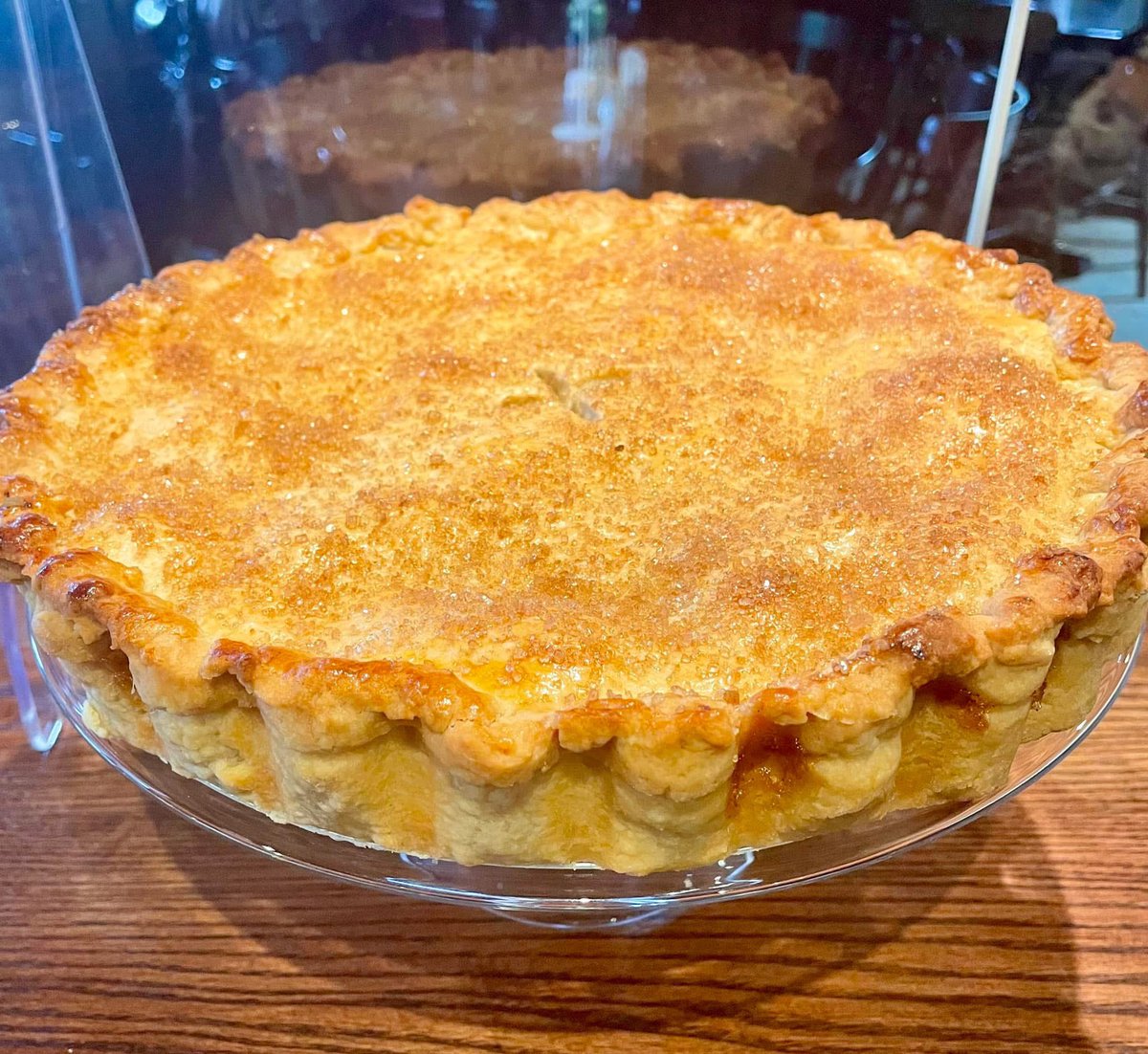 Poolhouse_UK's tweet photo. Today’s special: Bramley apple pie served with custard. Open from 12-3pm. https://t.co/cS4XNy7iAr