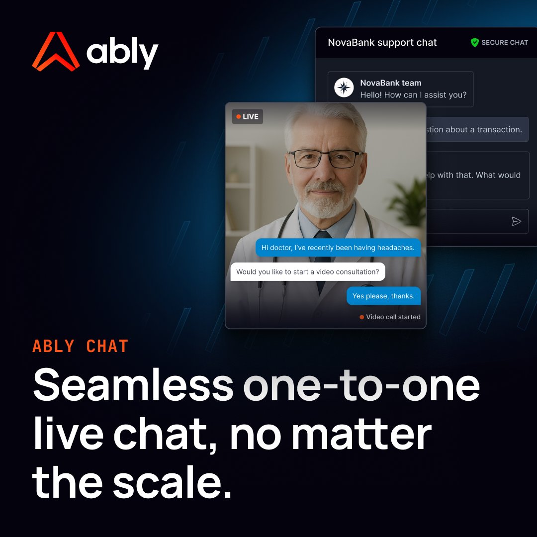 Customer service chat that drops messages or lags isn’t just annoying - it erodes trust.
Ably Chat keeps it realtime, ordered, and global. Out of the box. Find out more: 👉ably.com/customer-servi…