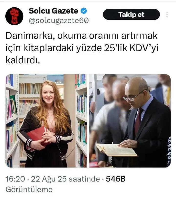 Haberi yapan samancıya söyleyin, Türkiye’de kitaplar senelerdir 0 ( Sıfır ) KDV ile satılıyor..