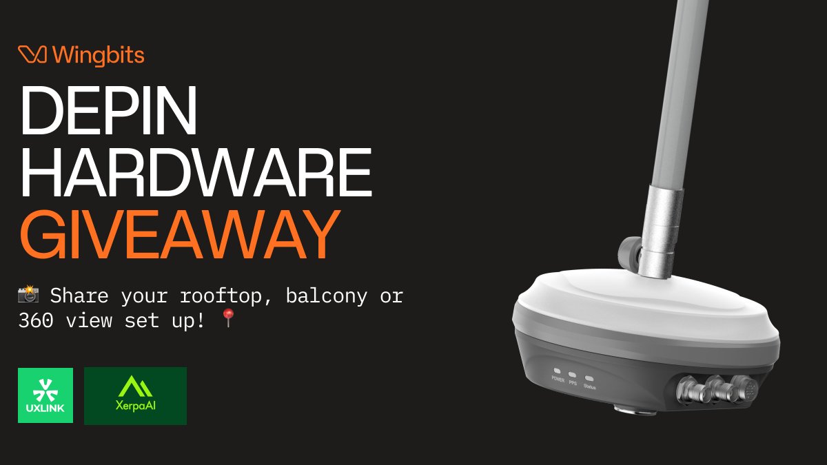 wingbits's tweet image. 🚨 Wingbits Hardware Giveaway 💸

Want to become part of the world’s next-gen flight tracking network on @Solana?

We’re giving away 3 FREE DePIN Devices (ADS-B antennas) worth $495 each to 3 individuals in East Asia to make it rain $WINGS on your rooftop!

Earn tokens daily by…