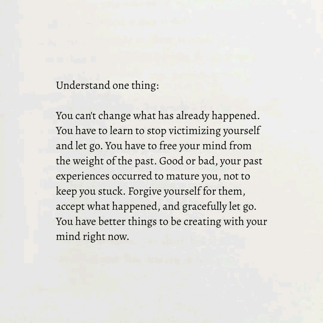 Understand one thing: