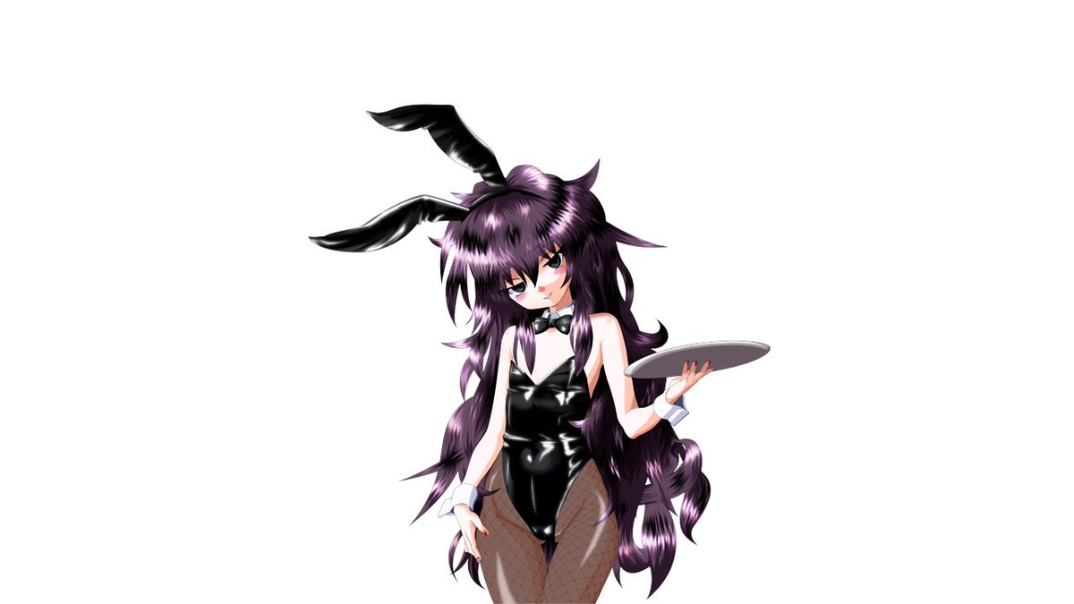 汚いウィークガールことアルファ隊長のバニー衣装。化粧もしてクマを隠して（隠しきれてないけど）実装完了です。