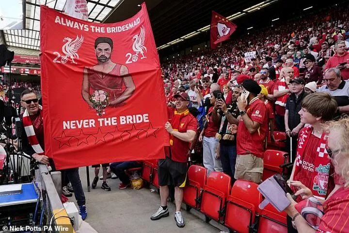 TheFalseNein's tweet photo. Your fans brought AI slop and Twitter trolling to Anfield, then booed a club legend and academy boy because your online echo chamber has convinced you that Real Madrid are your local rivals https://t.co/XhoKzrQ6NJ