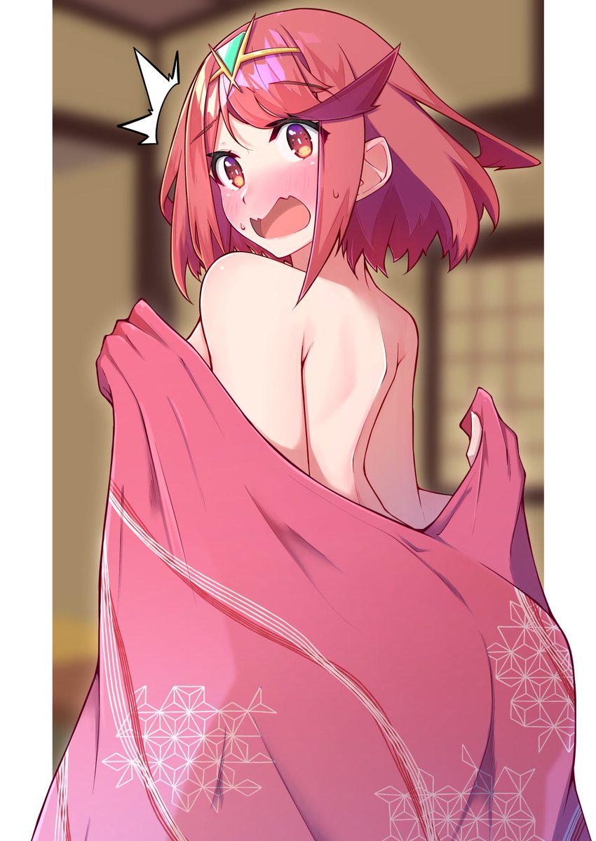 「ホムラー、もう準備できた～？」
「レ、レックス！？まだ入っちゃダメです！！」
#ゼノブレイド2  #XenobladeChronicles2