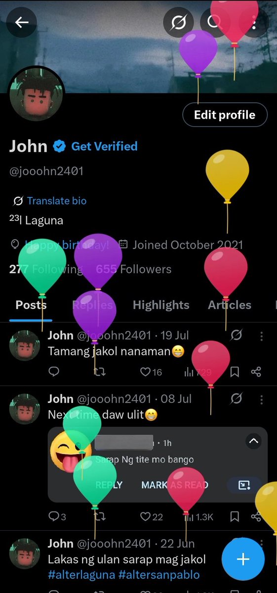 jooohn2401's tweet photo. Happy birthday self😁 https://t.co/81vL4moqu3