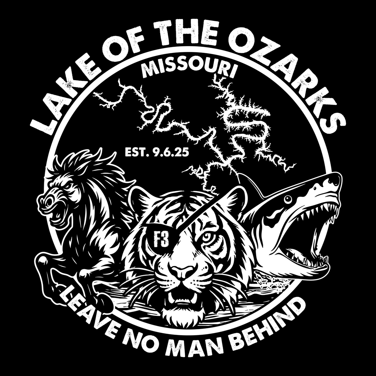 Another #f3logosbysnickers hot off the presses!! Check out F3 Lake of the Ozarks  !!  #logos #mudgear #gearME #F3counts #f3gear @f3nation
