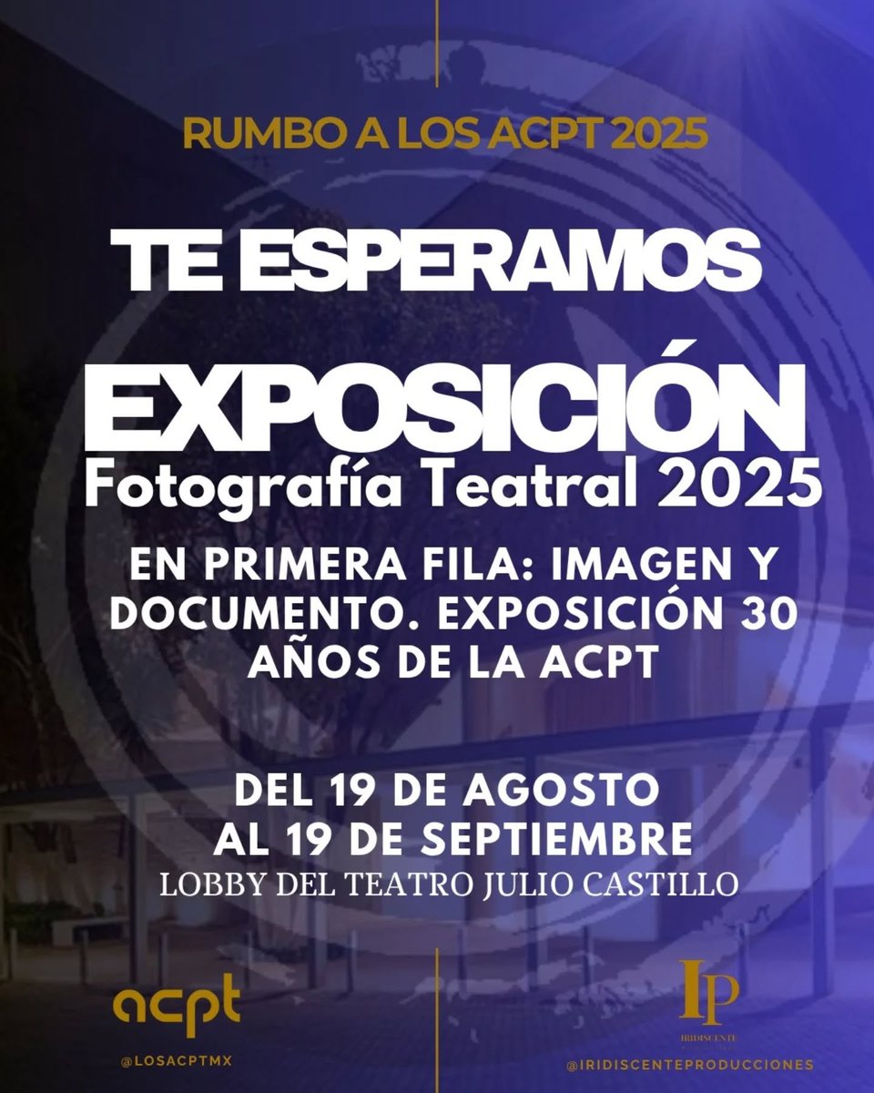 ParvadaCP's tweet photo. ¡Te invitamos a la Primera Exposición de Fotografía Teatral 2025! 📸🎭

#CuentosSinFronteras de @SergioEsquerMx, producción ejecutiva de @ParvadaCP. 
📸 @PepeWicho27 

¡Muchas gracias, #IridiscenteProducciones y @LOSACPTMX! 

👏🏻👏🏻👏🏻👏🏻👏🏻📸🎭💥🎉 https://t.co/f5MP7nZANG