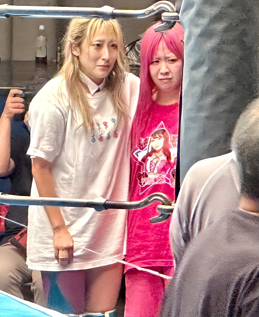 takutora777's tweet image. 2025.8.24 後楽園ホール

#iceribbon 
#柳川澄樺 
#しのせ愛梨紗 

メイン後にミサミサが勝さんとタッグを組むと言って複雑な表情をみせるスミペと愛梨紗さん😭

1111はもちろん、ちあぷりも良いタッグチーム‼️でも2人が組んで戦うのも見てみたいって思うな😊✨