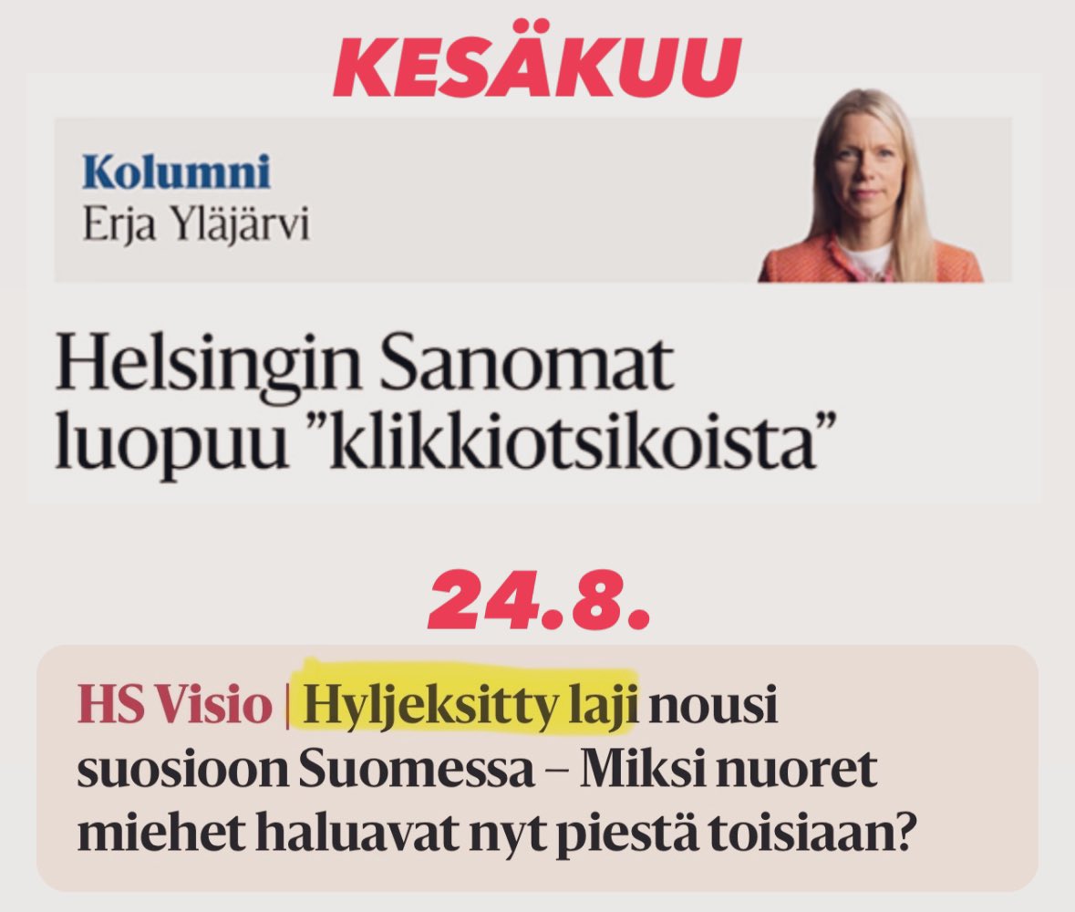 Kuinka vaikeaa se voi olla <a href="/hsfi/">Helsingin Sanomat</a> <a href="/EYlajarvi/">Erja Yläjärvi</a> ?