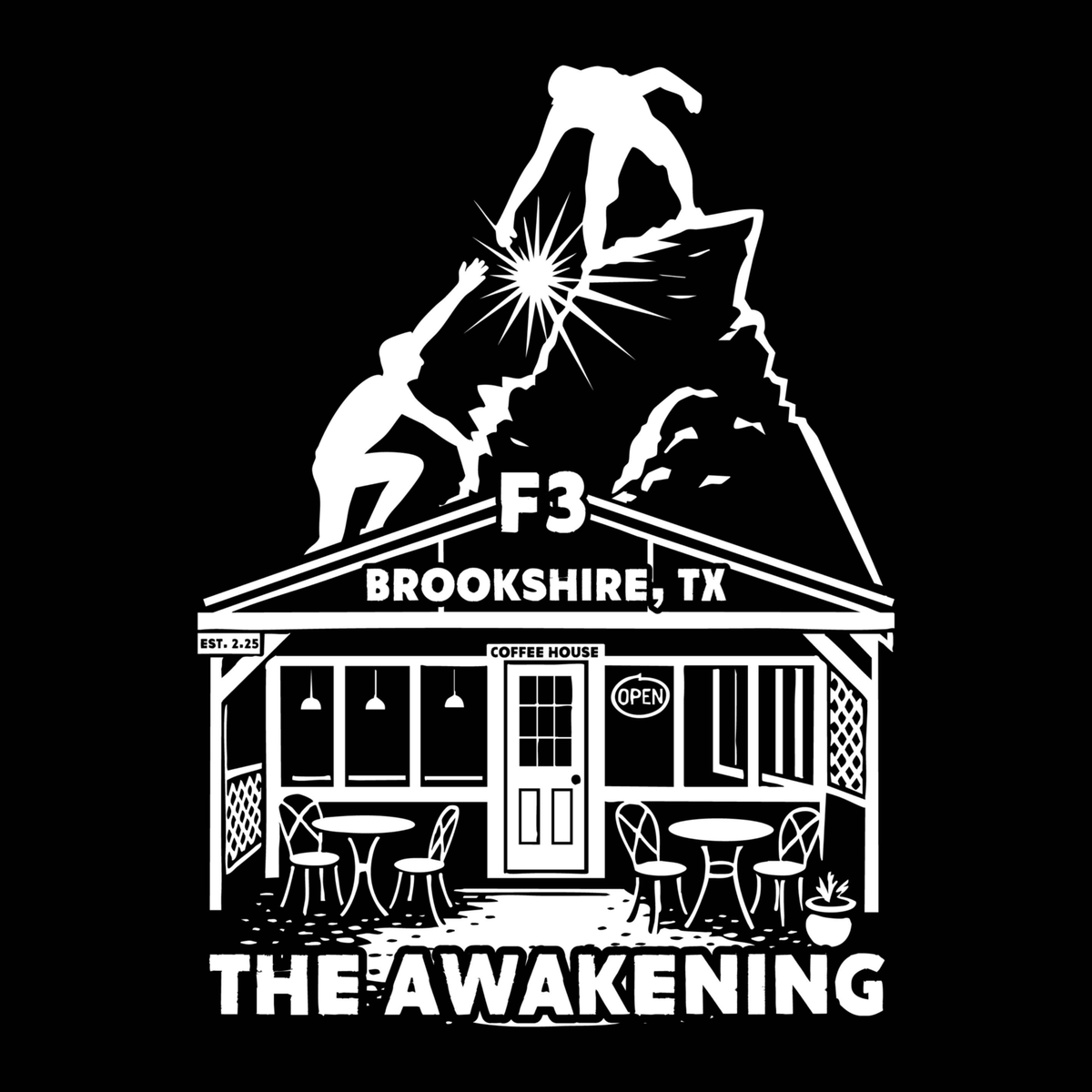 Another #f3logosbysnickers hot off the presses!! Check out The Awakening for @f3houston @f3westhouston !! Get one at f3gear.com/collections/ac… #logos #mudgear #gearME #F3counts #f3gear @f3nation