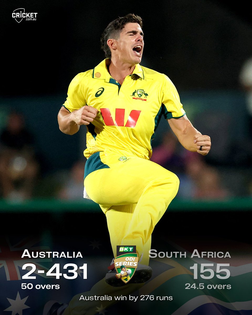 An absolute demolition, with three Aussies scoring hundreds and there was an unlikely hero with the ball.

All the #AUSvSA news: cricketa.us/45Pzgt1