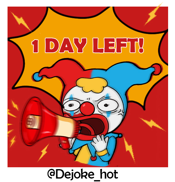 ⏰ Only 1 day left for Friends with $JOKE Benefits!

Don’t miss your shot at 20,000 $JOKE – friendship pays, literally.
👉 Click here to join:
x.com/DeJoke_hot/sta…

#Dejoke #JOKE #NoJokeNoLife #cryptomeme
