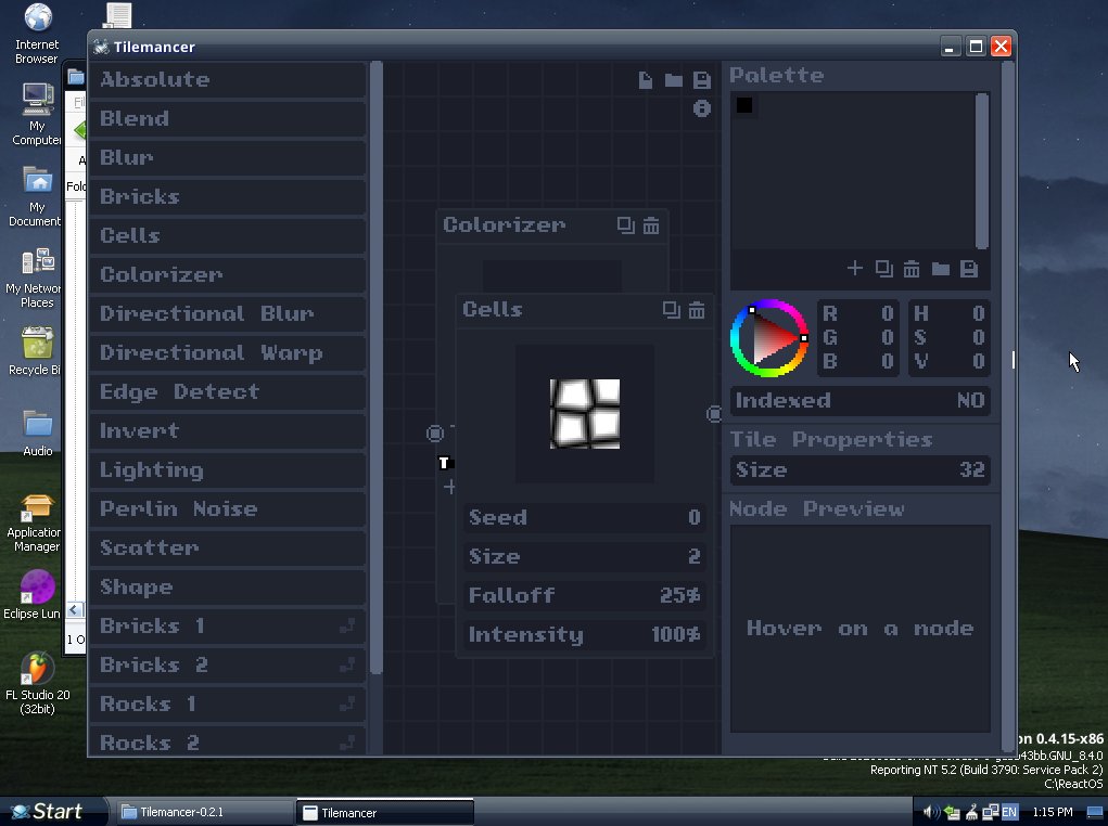 reactos's tweet photo. Tilemancer 0.2.1 works perfectly on #ReactOS 0.4.15!
Test by GIN. https://t.co/5BV7kCUPyV
