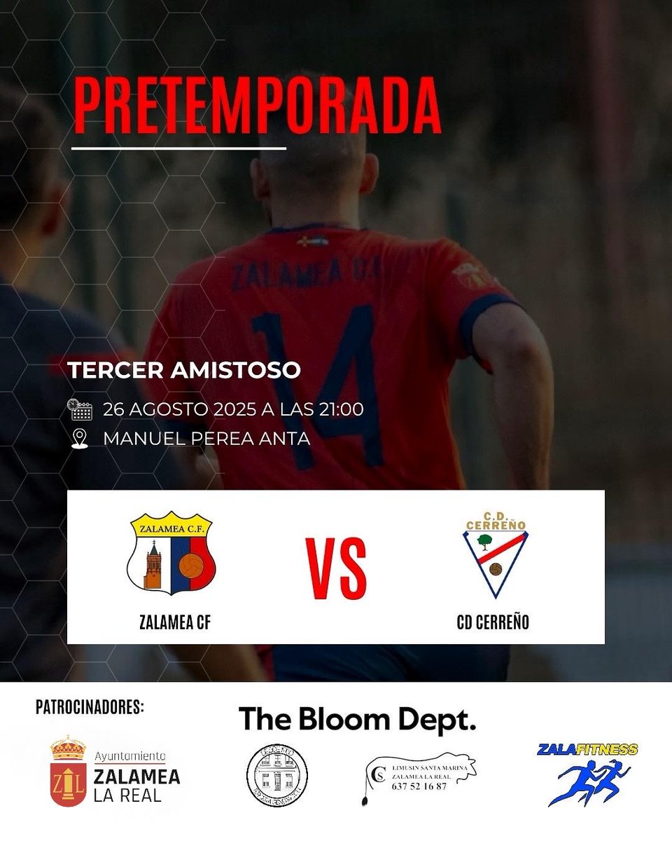📣 TERCER TEST PRETEMPORADA 📣
Martes a las 21h en el Perea Anta, nos enfrentamos al CD Cerreño, rival de categoría superior qe pondrá a prueba la entrega y el trabajo de nuestro equipo 🔥

💥 Un partido exigente
💥 Una grada qe marca la diferencia
💥 Una afición qe nunca falla
